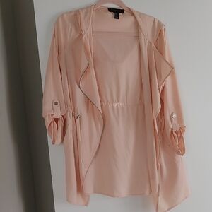 Forever 21 Blush Pink Open Front Jacket